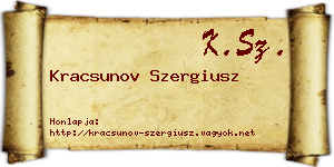 Kracsunov Szergiusz névjegykártya